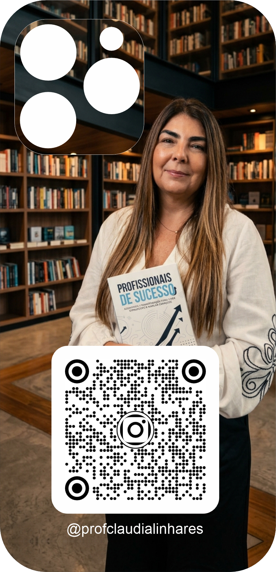 Capa de celular personalizada com QR Code
